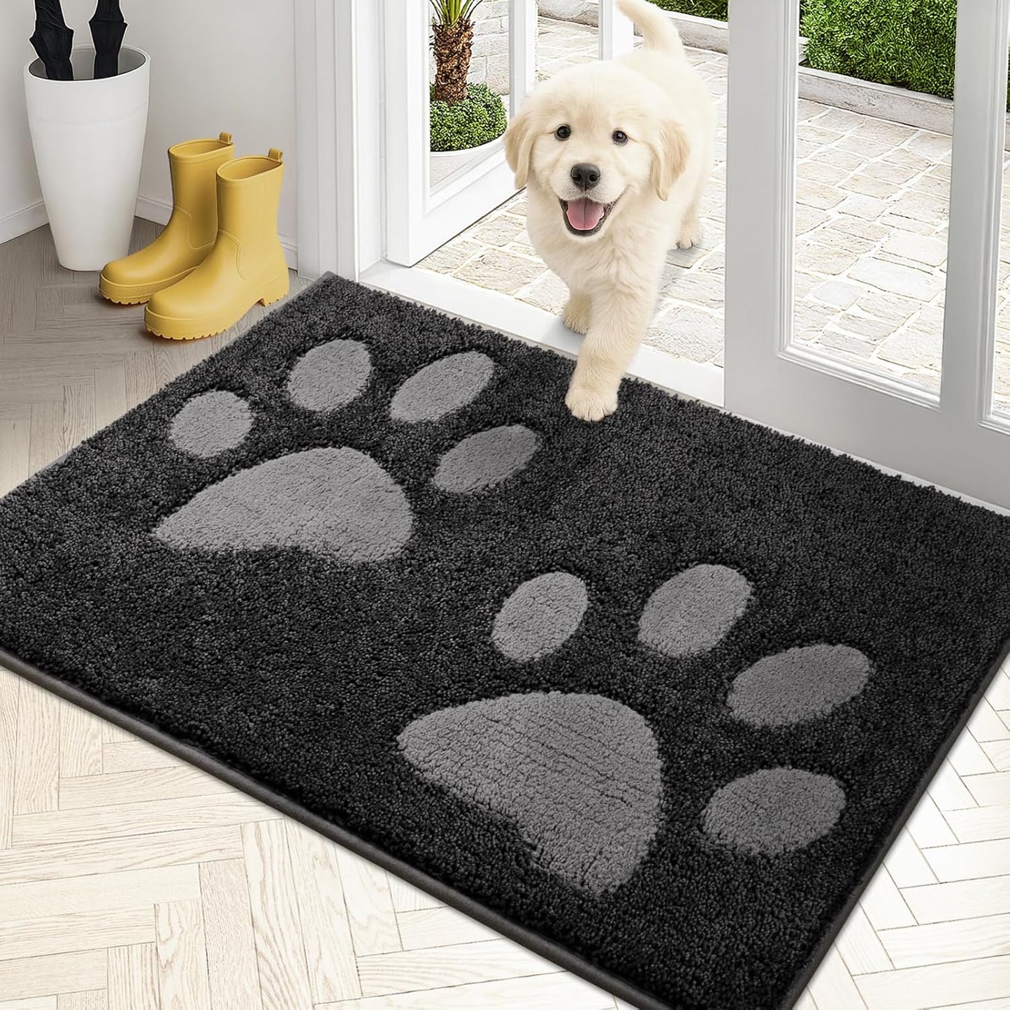 Dirt Trapping Door Mat 24in x 35.5in for Muddy Shoes and Paws