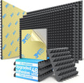 48 Pack Pyramid Sound Proof Foam Panels for Walls - Quiet, Low Echo