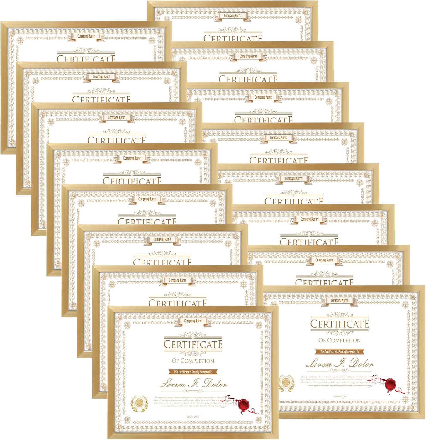 WIFTREY 16 Pack 8.5x11 Certificate Picture Frames for Display
