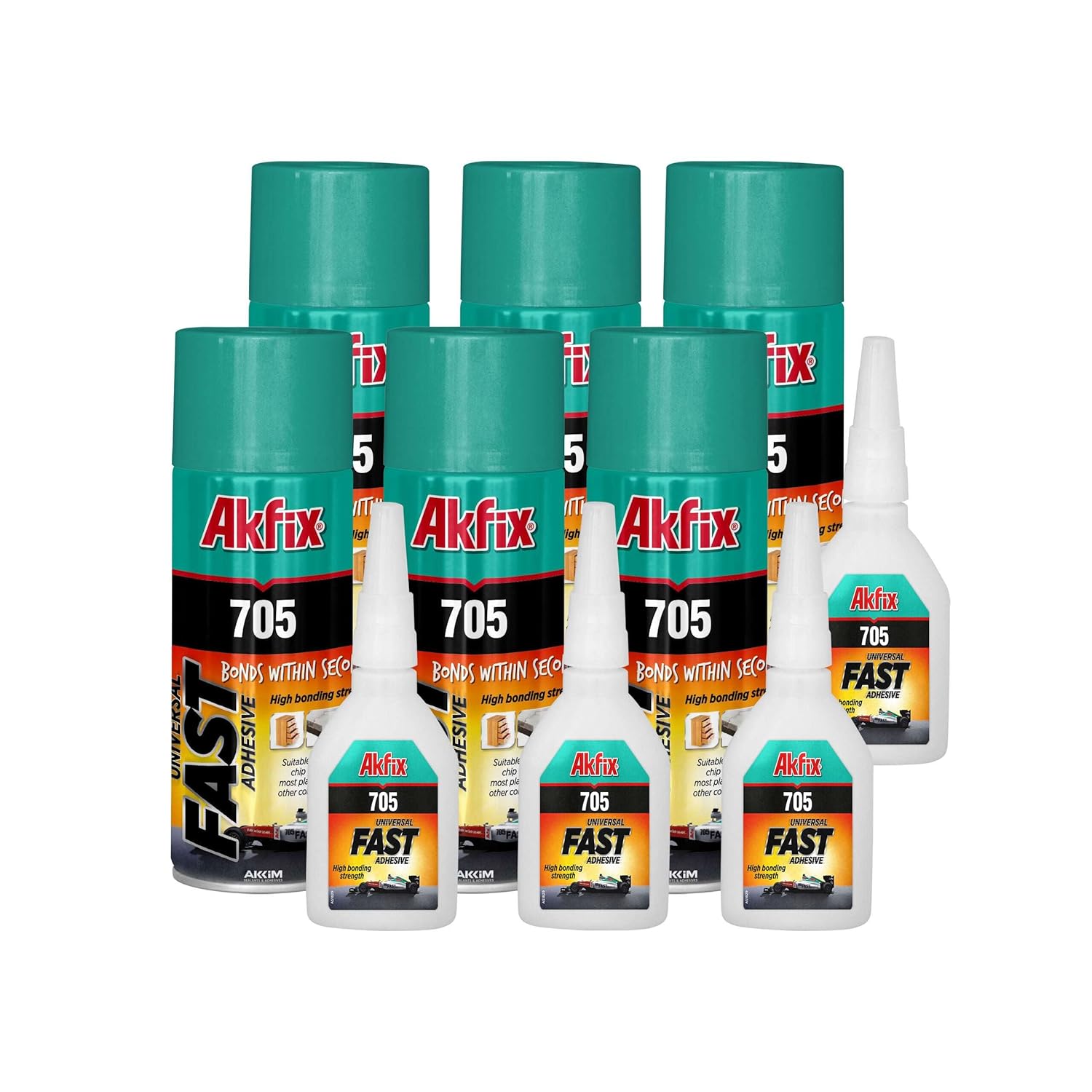 Akfix-GA060 705 Fast Adhesive CA Glue with Activator Spray