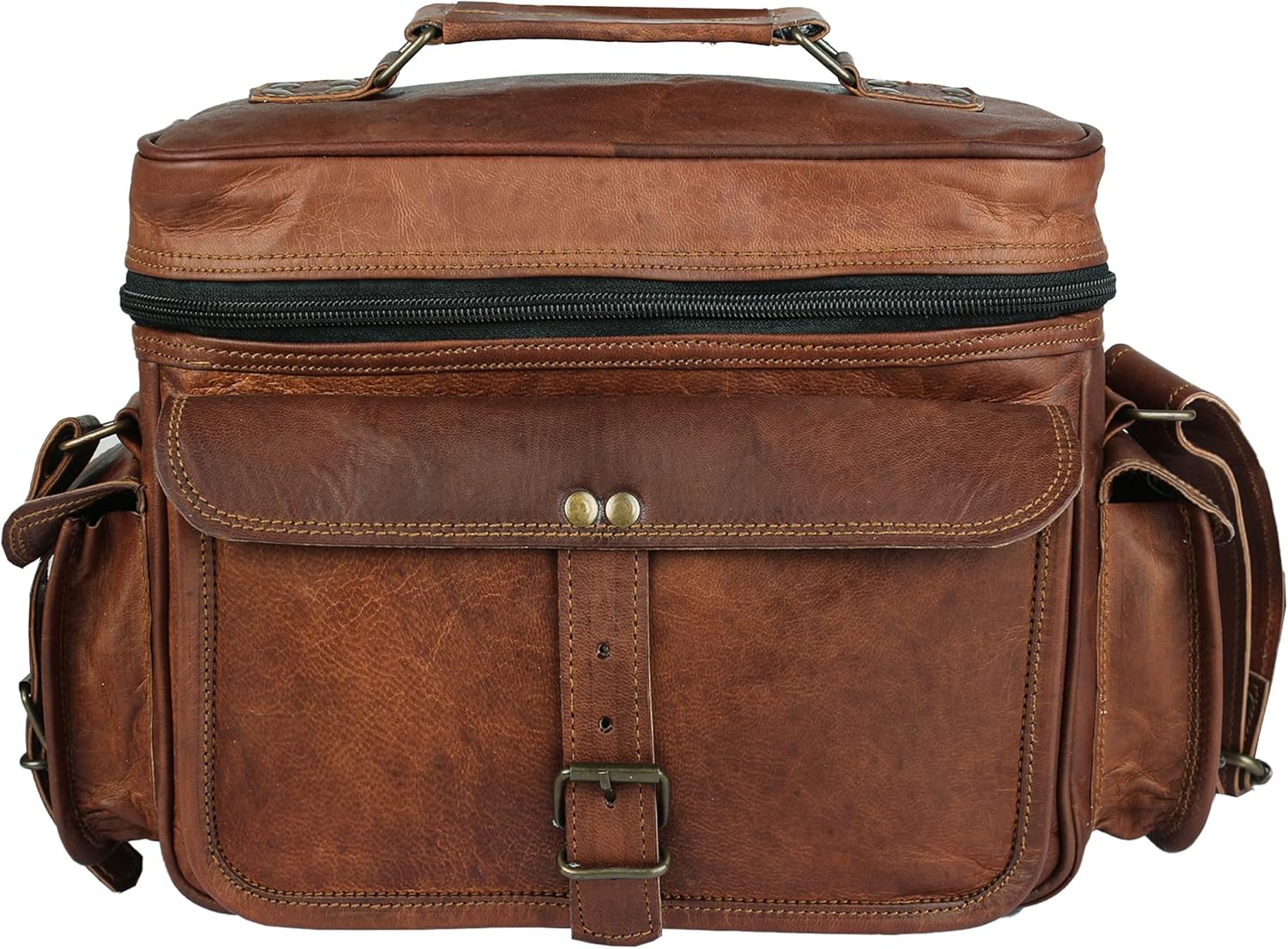 Vintage Leather Camera Bag - Travel in Style!