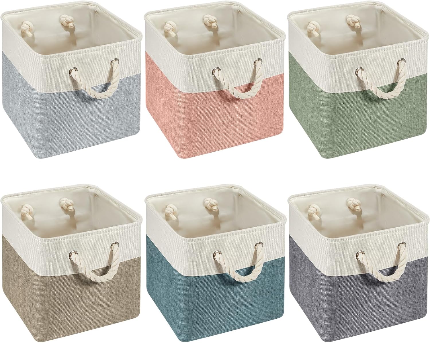 Geiserailie 6 Pcs Cube Storage Bins for Stylish Home Organization