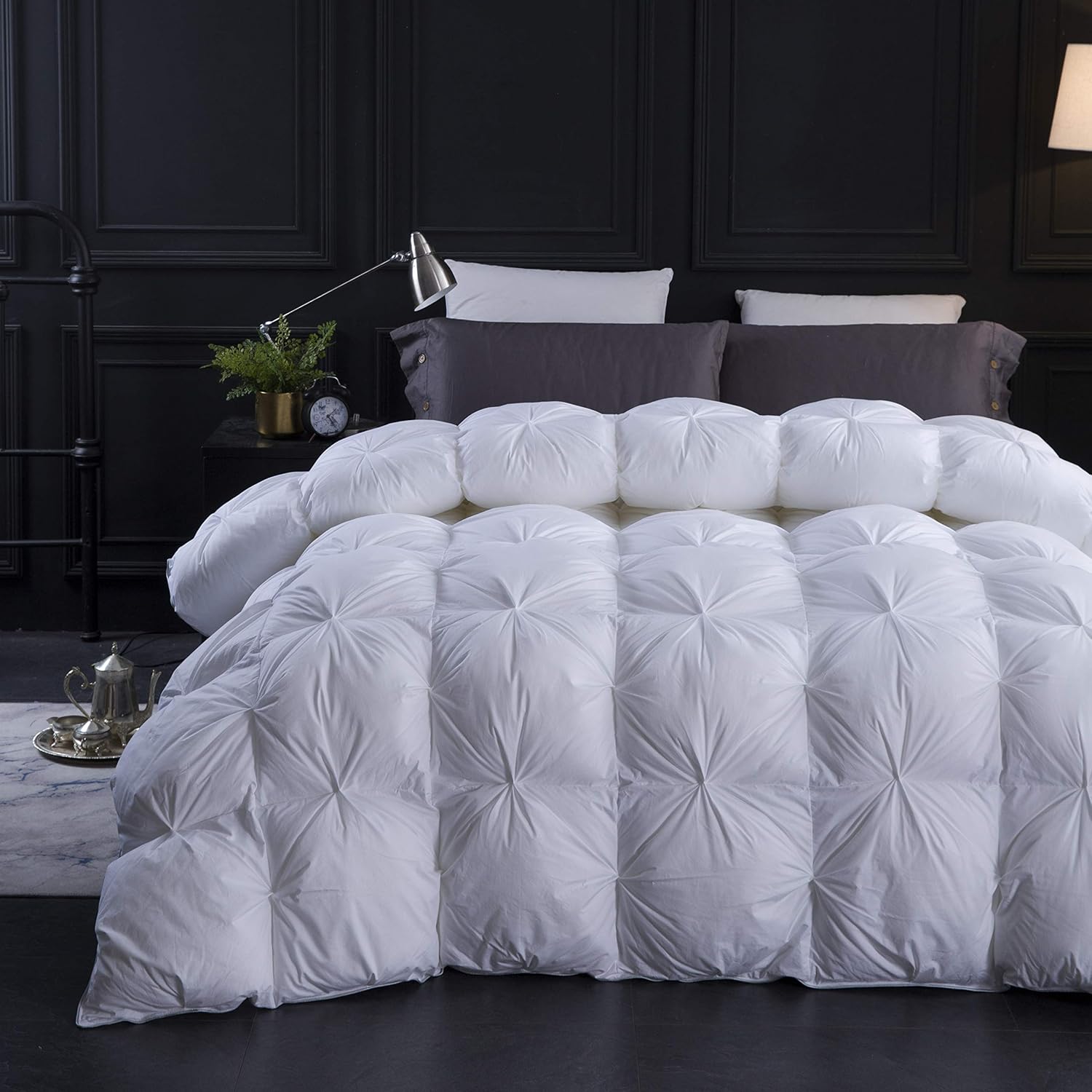 Three Geese Pinch Pleat Waterfowl Feathers Comforter Queen Size