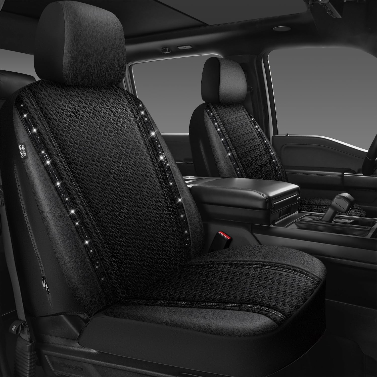 Bling Diamond Car Seat Cover for Women - Stylish & Comfortable