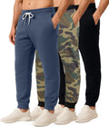 Men's Jogger Sweatpants 3-Pack - Cotton Fleece Joggers for Comfort