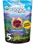 5LB Subtle Earth Organic Coffee Light Roast - Low Acidity Whole Bean