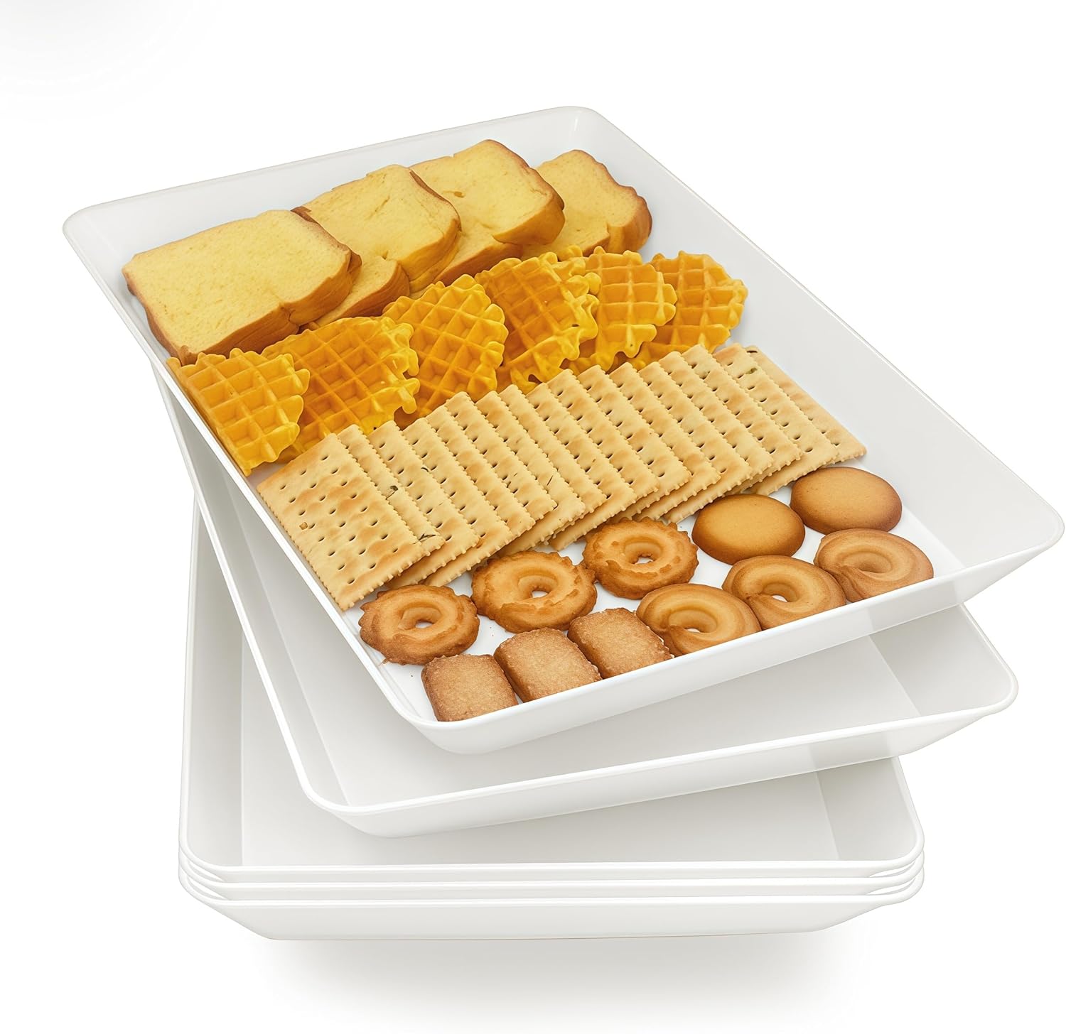 Serving Tray Platter for Food Display, 5 Pcs BPA Free Trays