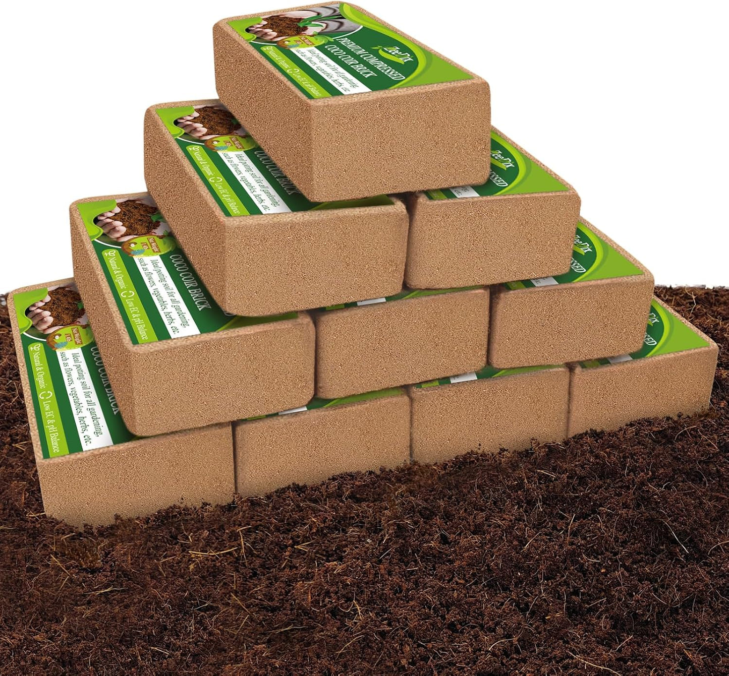 Premium Coco Coir Brick Pack for Organic Gardening Success