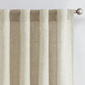 Oat Linen Blend Curtains 84 in Length - Linen Look Privacy Panels