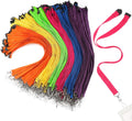 Patelai 180 Pcs Breakaway Lanyards with J Hook Bulk Flat - Multi Color