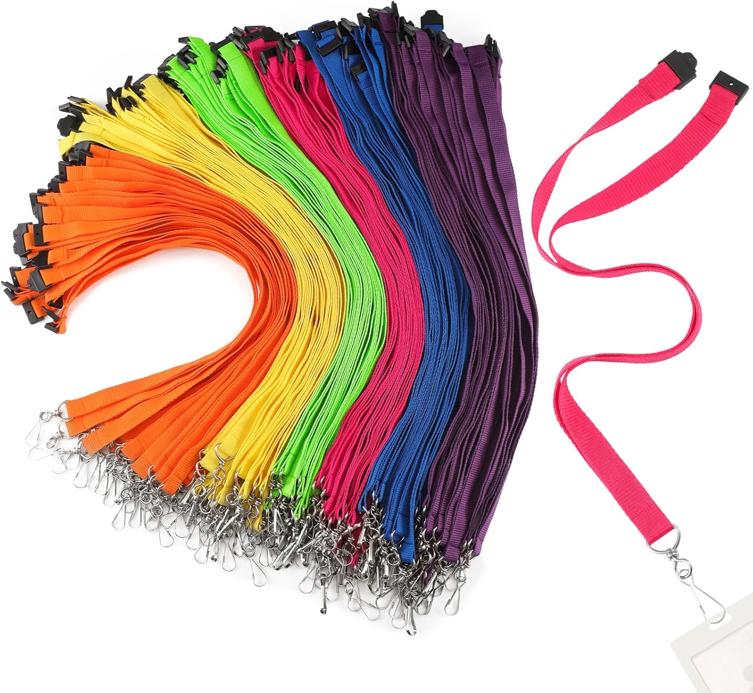 Patelai 180 Pcs Breakaway Lanyards for ID Badges and Keys