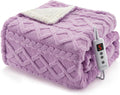 Heated Throw Blanket Sherpa Electric Throw - Fast, Plush Warmth