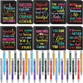 Inspirational Notepads and Pens Set - 100 Piece Motivational Pocket