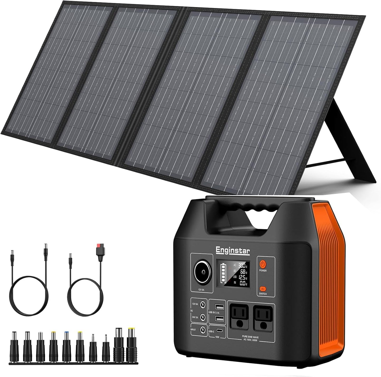 Portable Power Station with Solar Panel