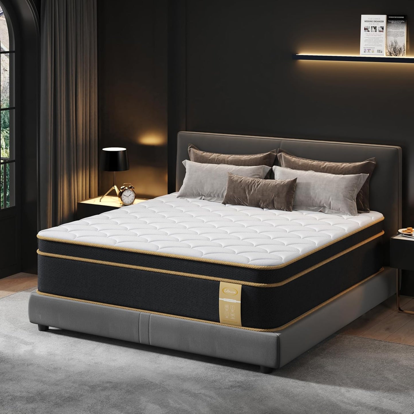 King Size Mattress with 12 Inch Gel Memory Foam for Comfort