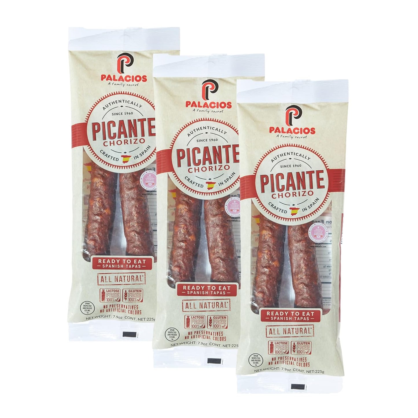 Palacios Authentic Spanish Chorizo - Spicy Smoked Sausage