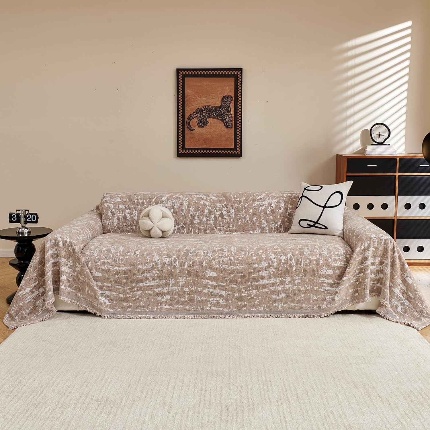 MYSKY HOME Couch Covers for 3 Cushion Sofa - Pet-Friendly Protector