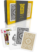 KEM Arrow Black and Gold Plastic Playing Cards Twin Pack - Casino