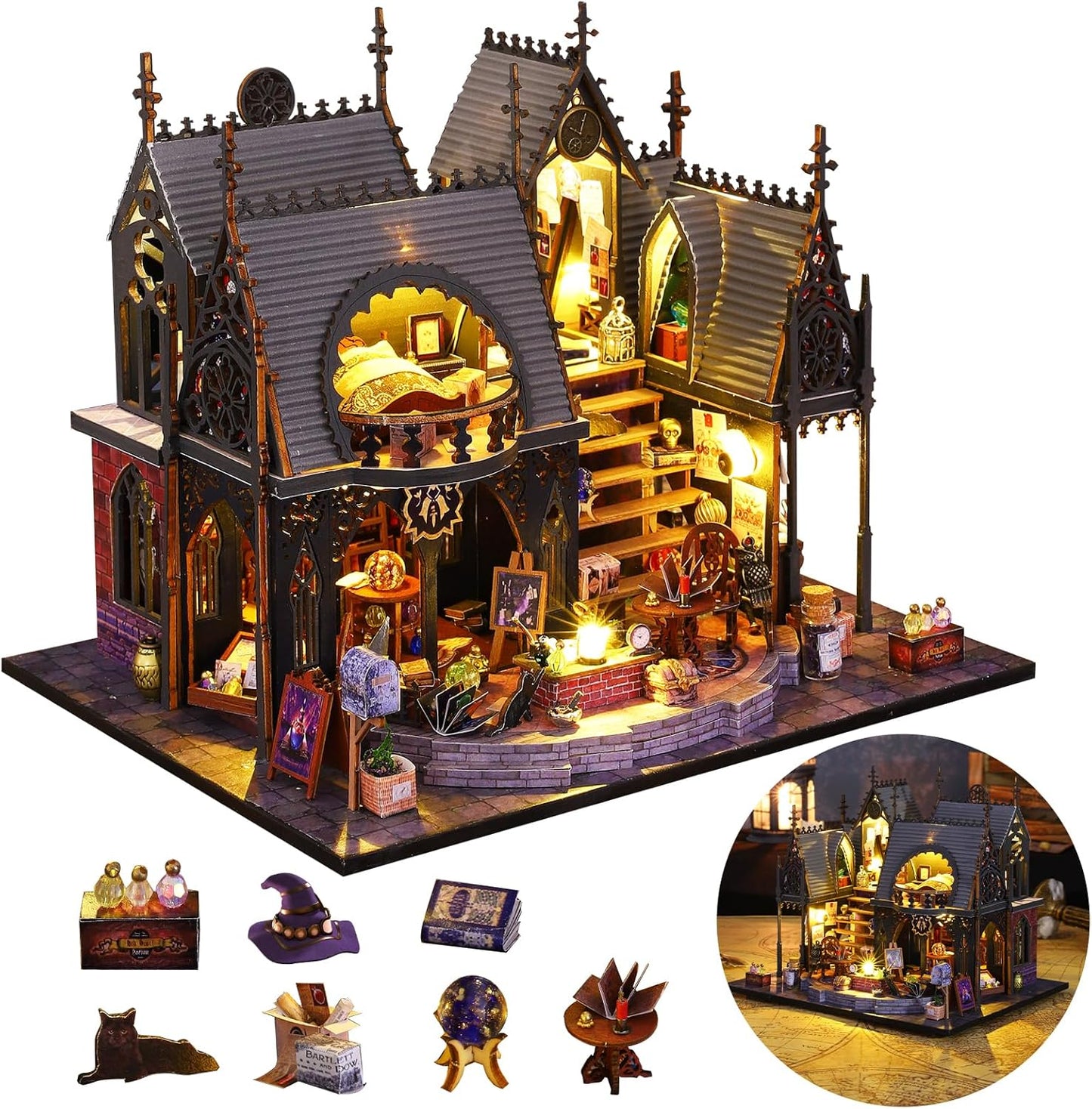 DIY Miniature House Kit for Adults - Luna's Magic House Decor