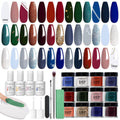 Dip Powder Nail Kit 31Pc 20 Colors Red Green Glitter White - DIY Salon