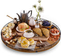 Farmhouse Oak 21ft Lazy Susan Turntable Organizer - Smooth 360 Spin