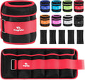 Adjustable Ankle Weights Pair 1-10 lbs - Removable Sandbags