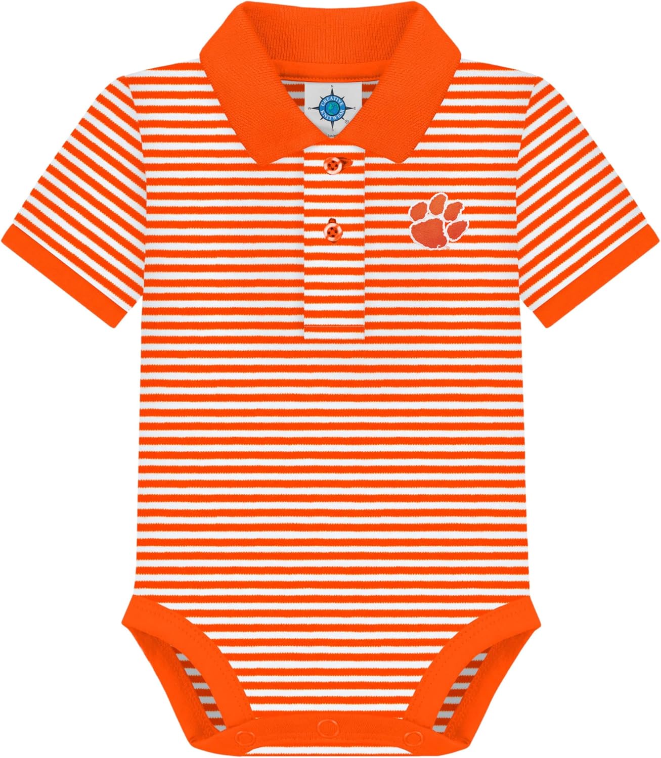 Creative Knitwear College Baby Striped Polo Bodysuit for Infants