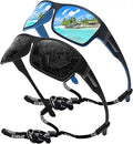 Polarized Sports Sunglasses for Men Women - Unbreakable Frame