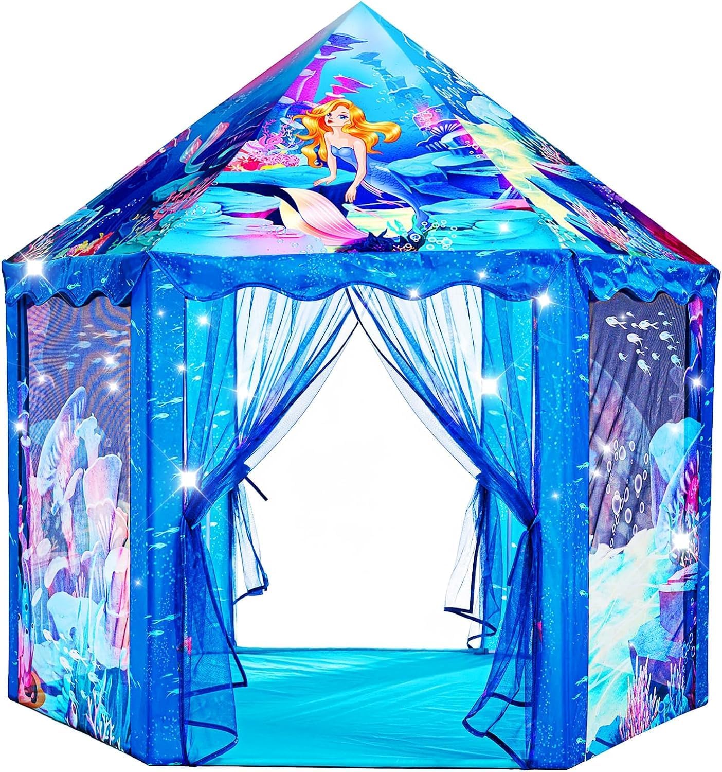 Princess Mermaid Kids Play Tent - Large Playhouse for Girls