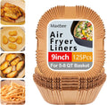9 Inch Air Fryer Liners, 125PCS Disposable Parchment Liners - High