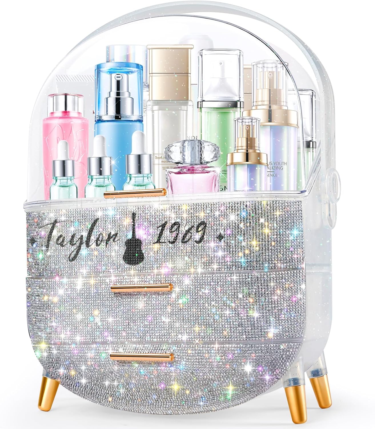 Teen Girls Gift Makeup Organizer for Skincare and Jewelry Storage