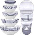 Cloth Bowl Covers 10 Pack - Reusable Stretch Fabric Lids for Food