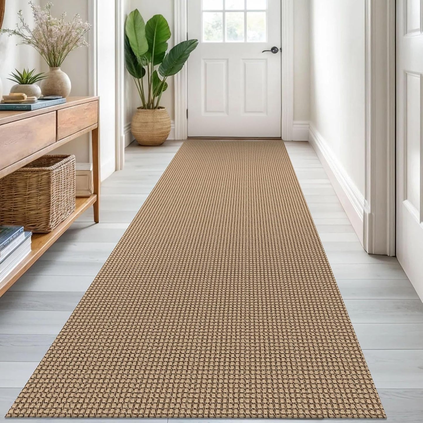 KOZYFLY 3x8 ft Washable Non Slip Runner Rug for Hallways
