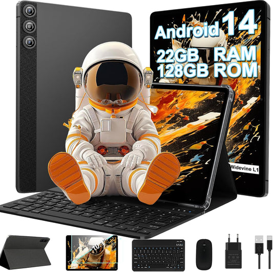 Android 14 Tablet with 10 Inch Screen and Accessories Included