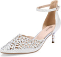 Women's IN2 Candice Rhinestone Sequin Low Kitten Heels Pumps - Bridal