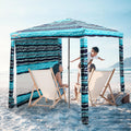 Beach Cabana 6.2ft x 6.2ft Beach Canopy with Side Wall - UPF 50+ Sun