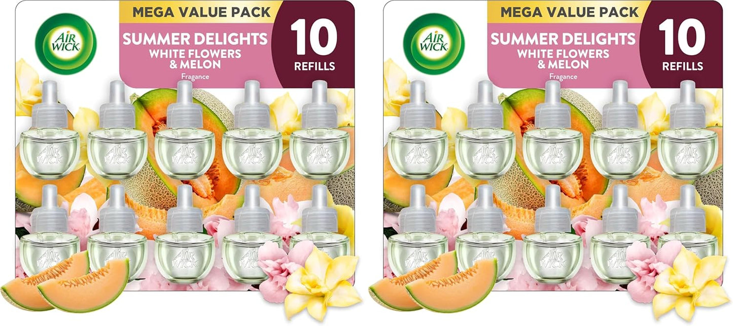 Air Wick Plug in Scented Oil Refill 10ct for Summer Delights