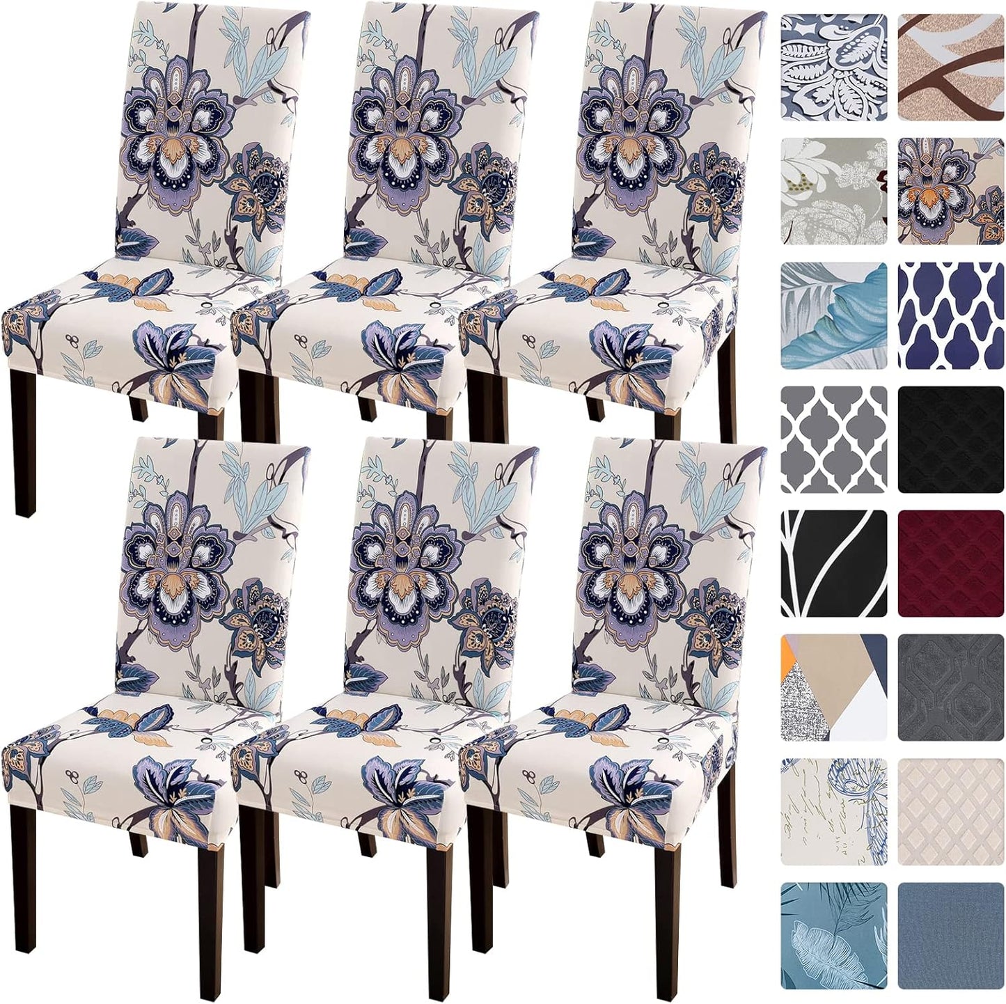 Stretch Removable Washable Short Dining Chair Covers Protector