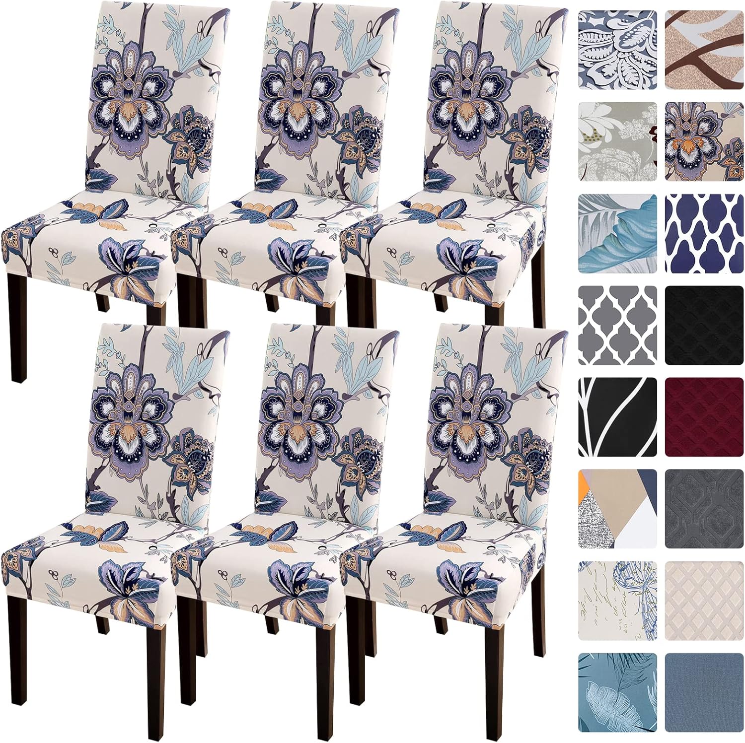 Stretch Removable Washable Short Dining Chair Covers Protector