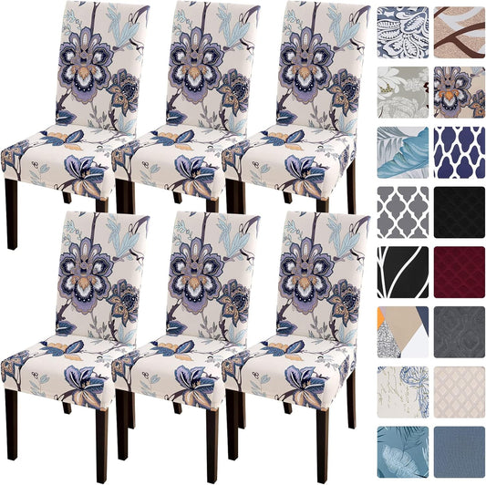 Stretch Removable Washable Short Dining Chair Covers Protector