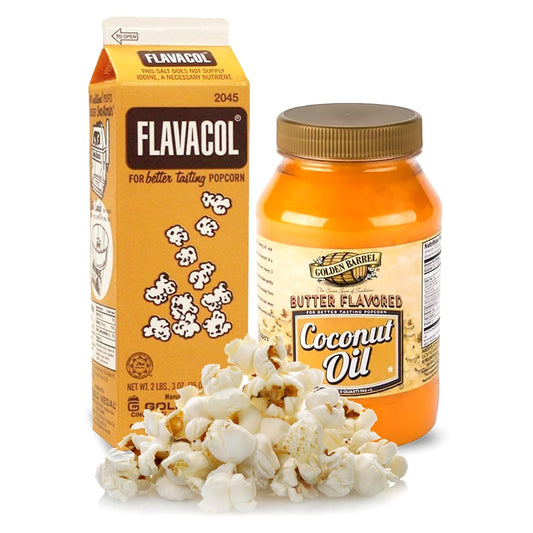 Perfect Popcorn Season Kit with Flavacol Salt and Coconut Oil