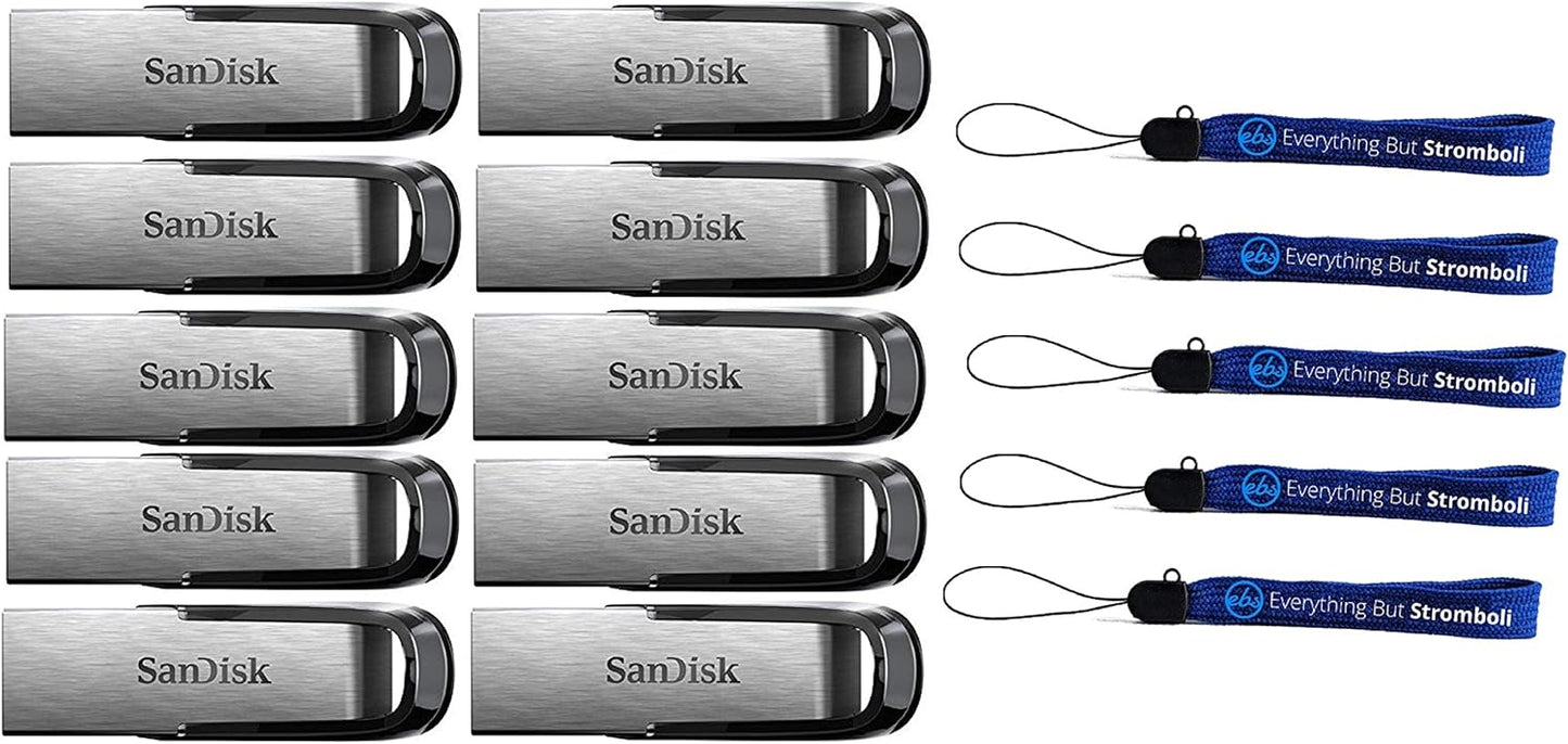 SanDisk Ultra Flair USB 3.0 32GB Flash Drive 10 Pack Bundle