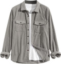 Mens Plaid Corduroy Shirt Button Down - Warm Casual Layer