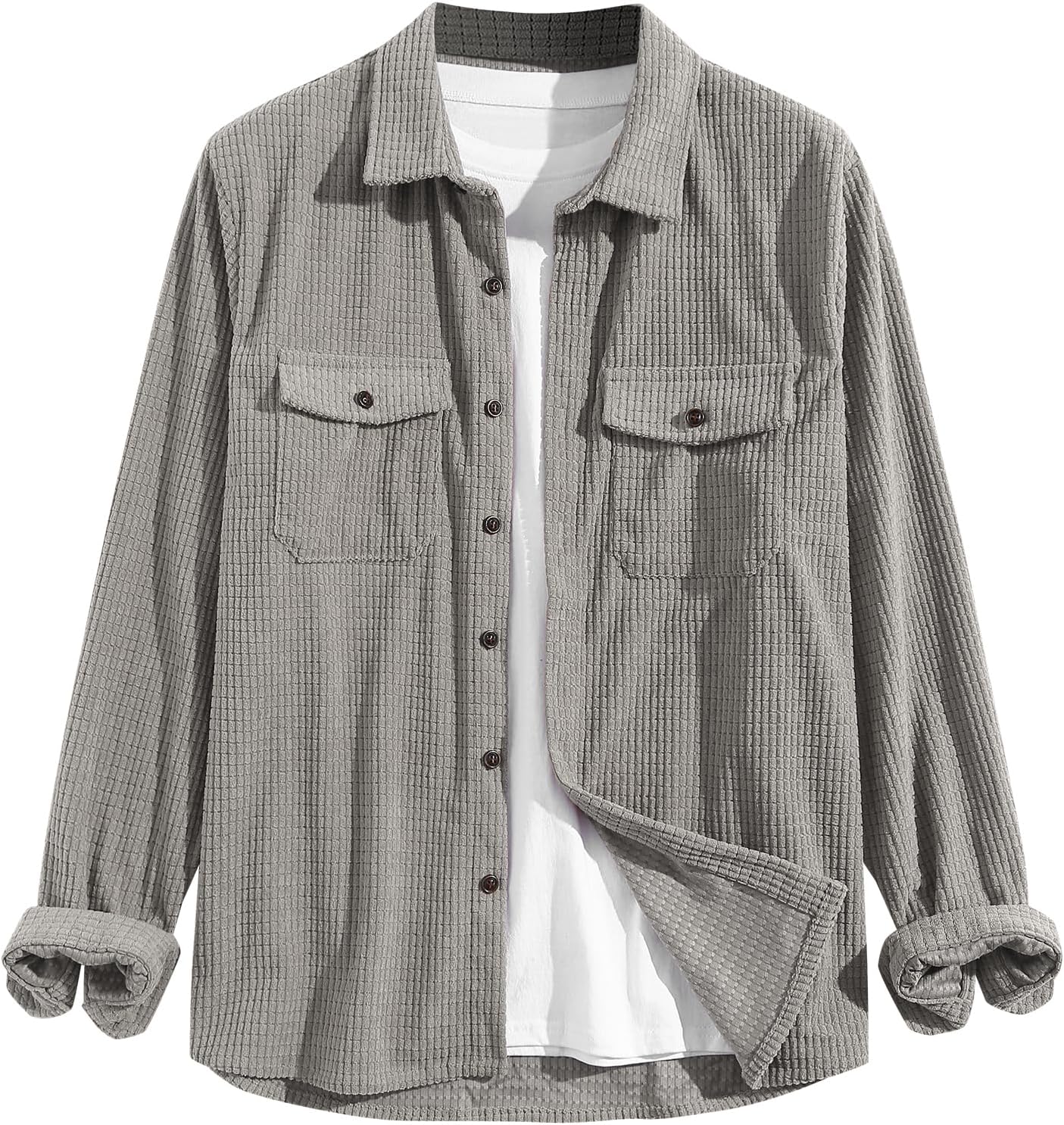 ZAFUL Mens Plaid Shirt - Classic Flannel Button Down Jacket