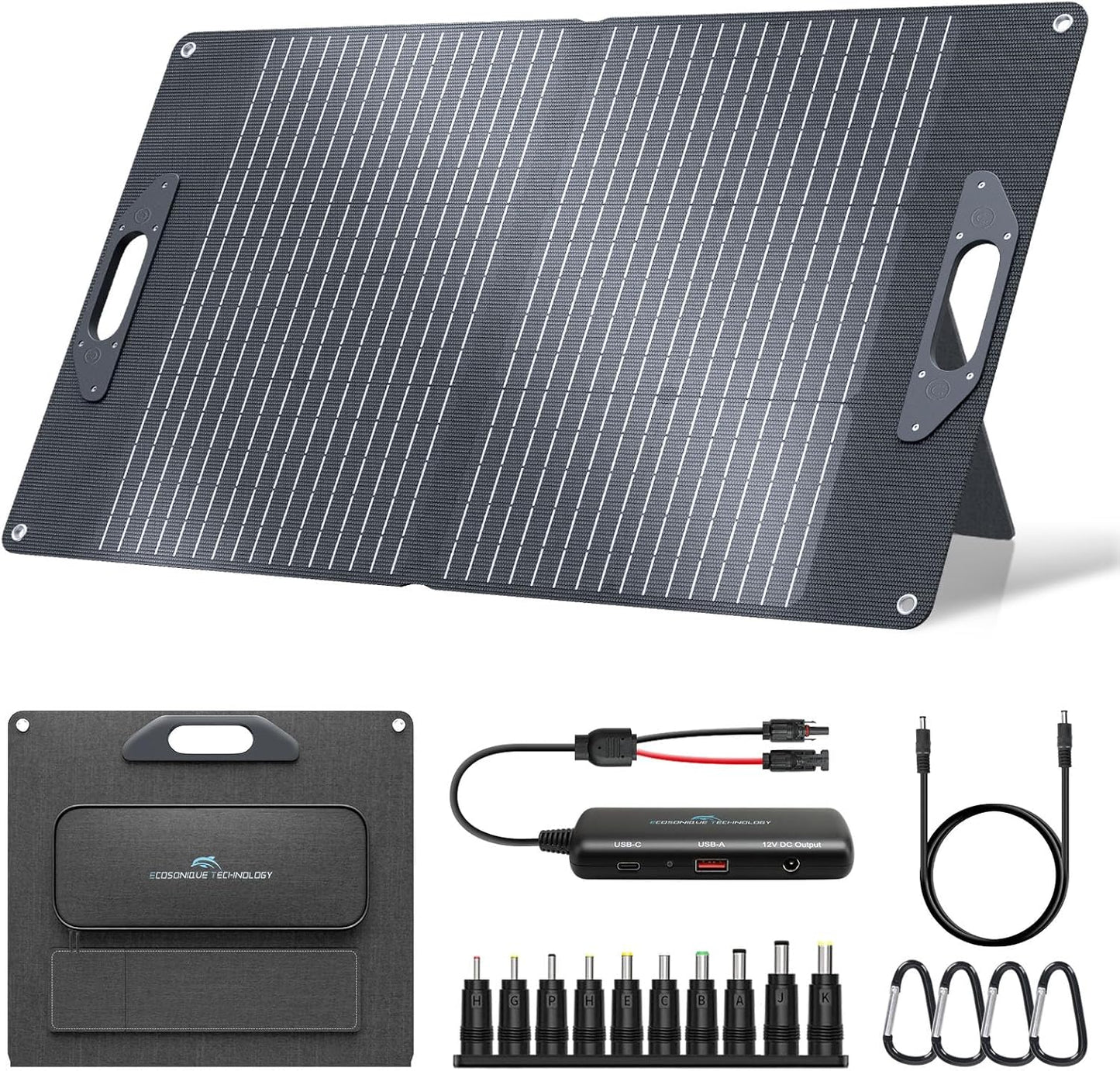 Ecosonique Portable Solar Panel: Fast Charging Everywhere!