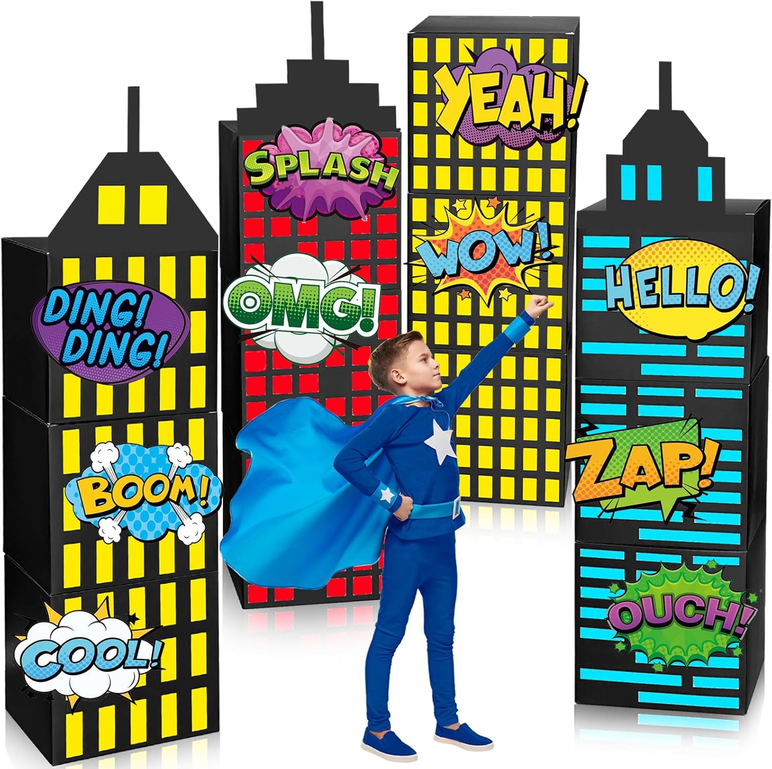 22 Pcs Large Superhero Party Decorations for Unforgettable Events