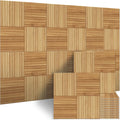 BUBOS Large Acoustic Panels 6 Pack Wood-Pattern Soundproof Panels