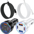 iPhone 16/15 USB C Car Charger 4-Port 65W Fast Charger - Dual USB-C/A