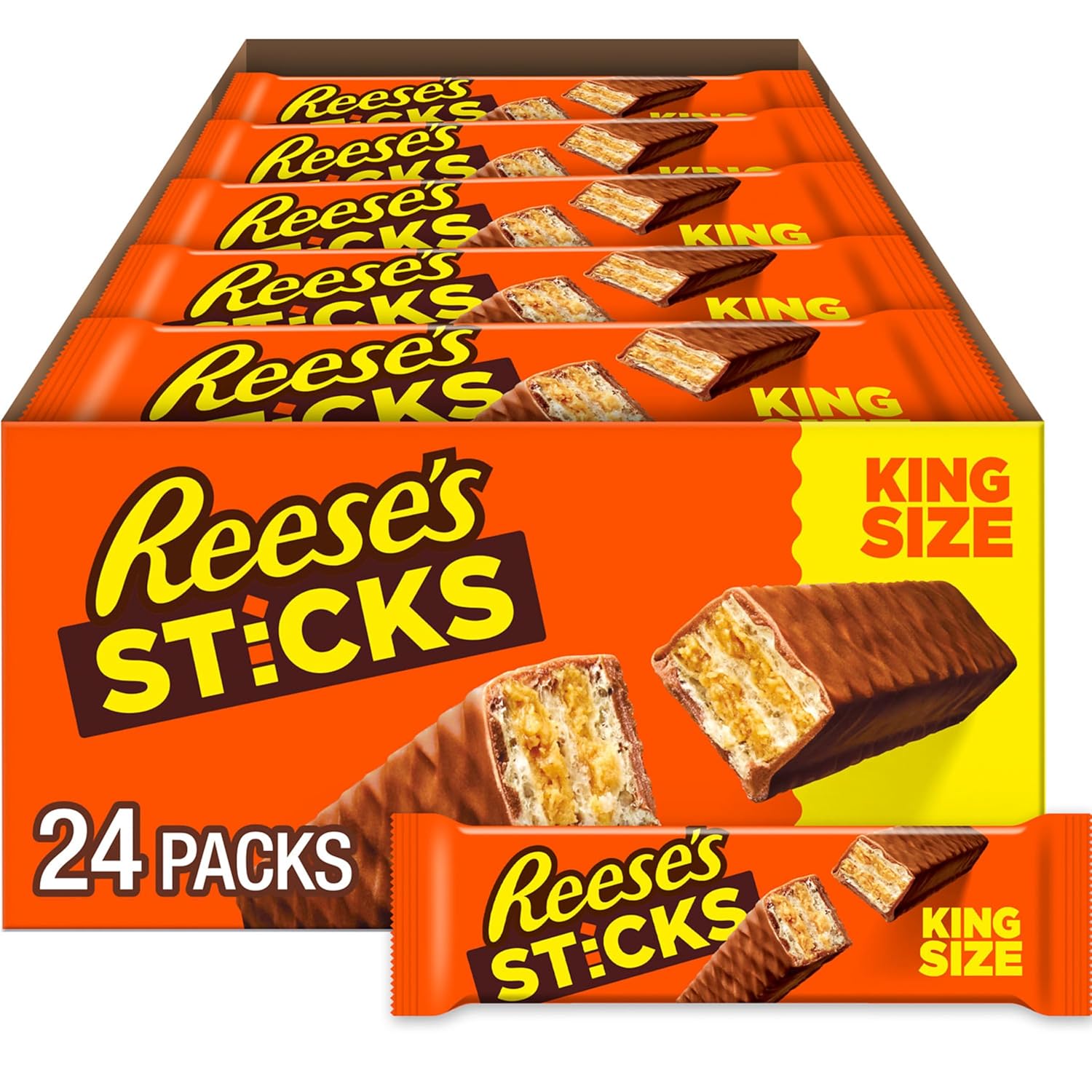 REESE'S STICKS Milk Chocolate Peanut Butter Wafer King Size Treats