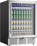 24 Inch Beverage Refrigerator 180 Can Built-in Beverage Cooler - Under